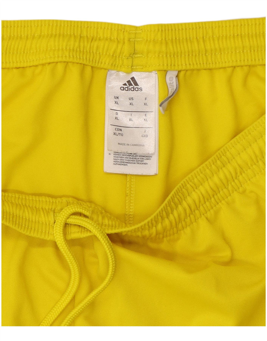 Adidas Hommes Climalite Sport Shorts XL Jaune Polyester