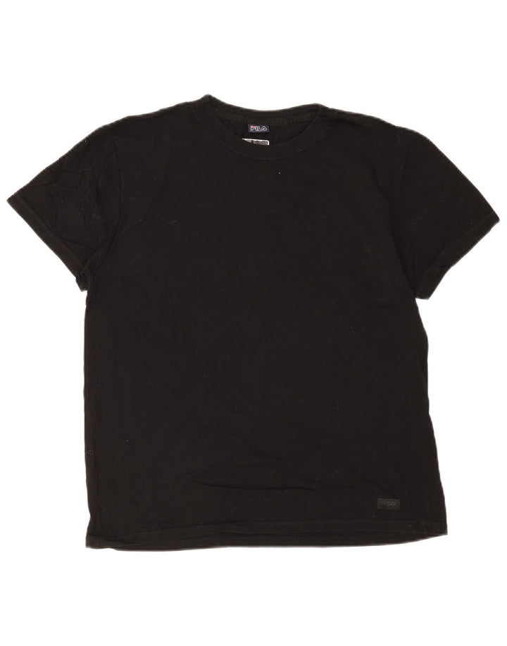 Fila T-Shirt Homme Noir Moyen Coton