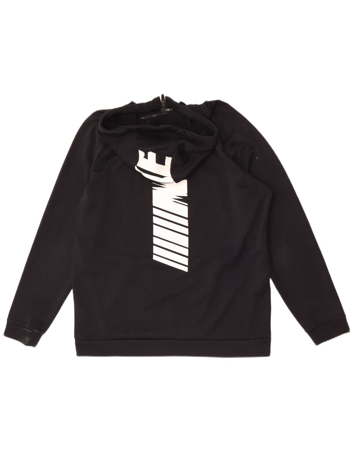 Nike Hommes Dri Fit Graphic Zip Sweat à capuche Grand Noir Polyester