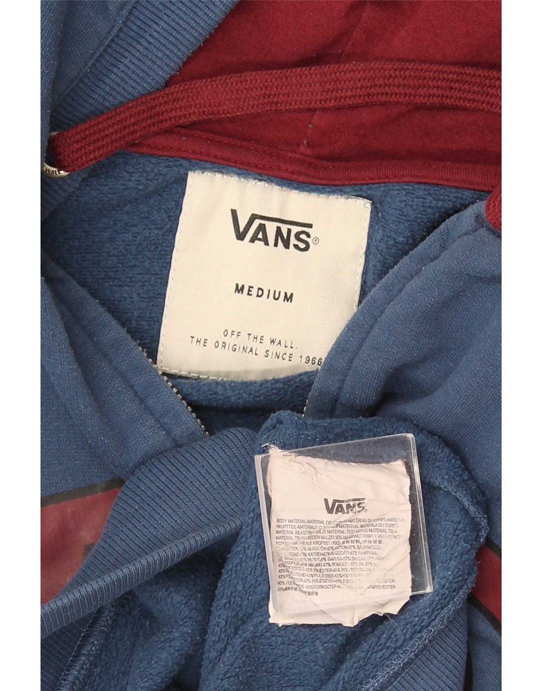 Vans Sweat à capuche zippé Graphic Homme Bleu Moyen Coton