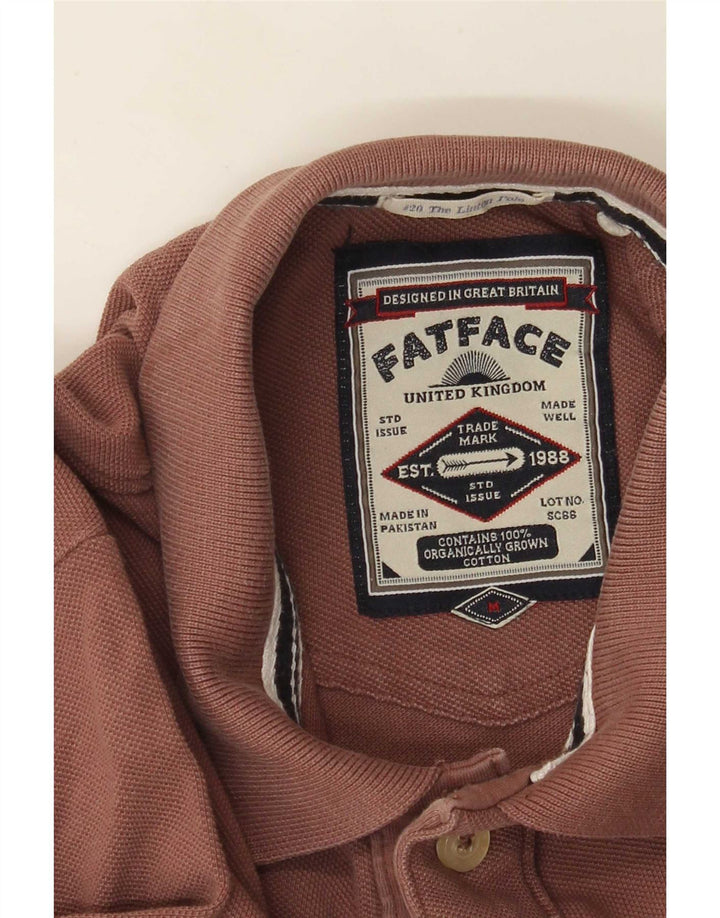 Fat Face Polo à Manches Longues Homme Marron Moyen Coton