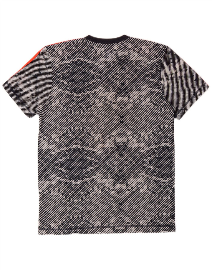 ADIDAS Mens Graphic T-Shirt Top Small Navy Blue Polyester