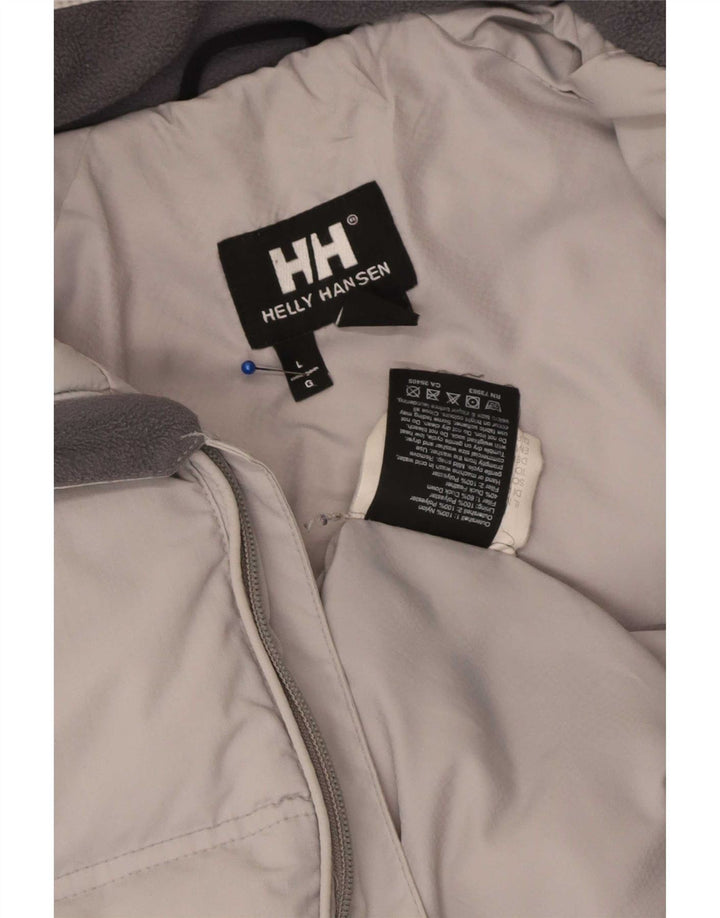 Helly Hansen Veste rembourrée pour femme UK 16 Large Gris Colorblock Nylon
