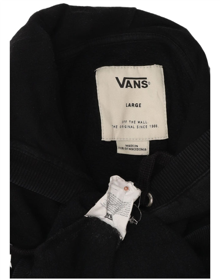 VANS Pull à capuche graphique pour homme Grand coton noir