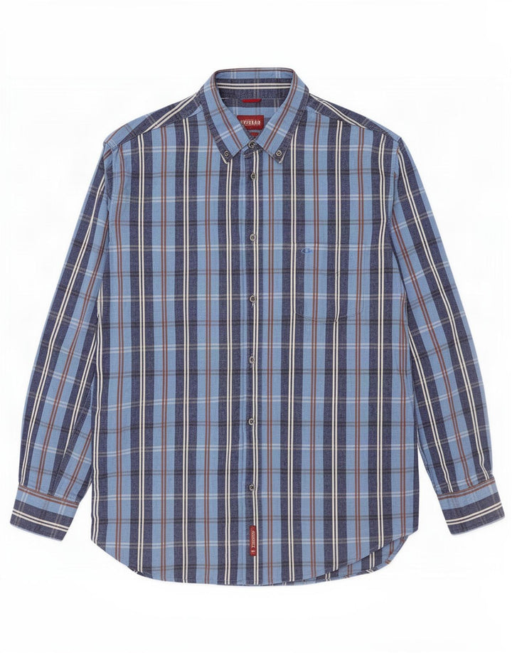 Chemise Carrera Homme 2XL Coton à Carreaux Bleu
