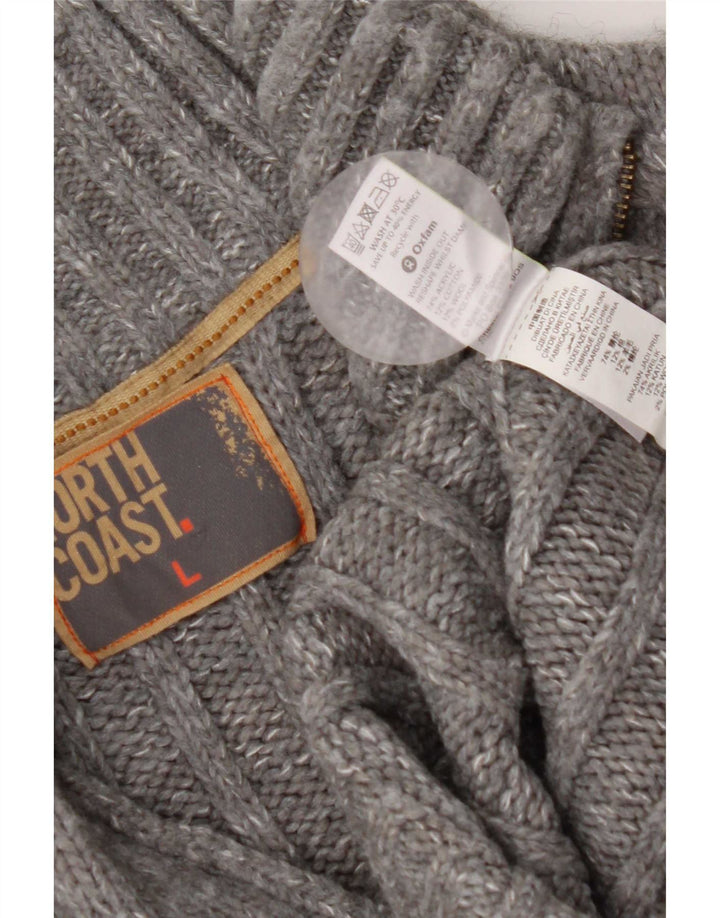Marks & Spencer Pull col zippé pour homme en acrylique moucheté grand gris