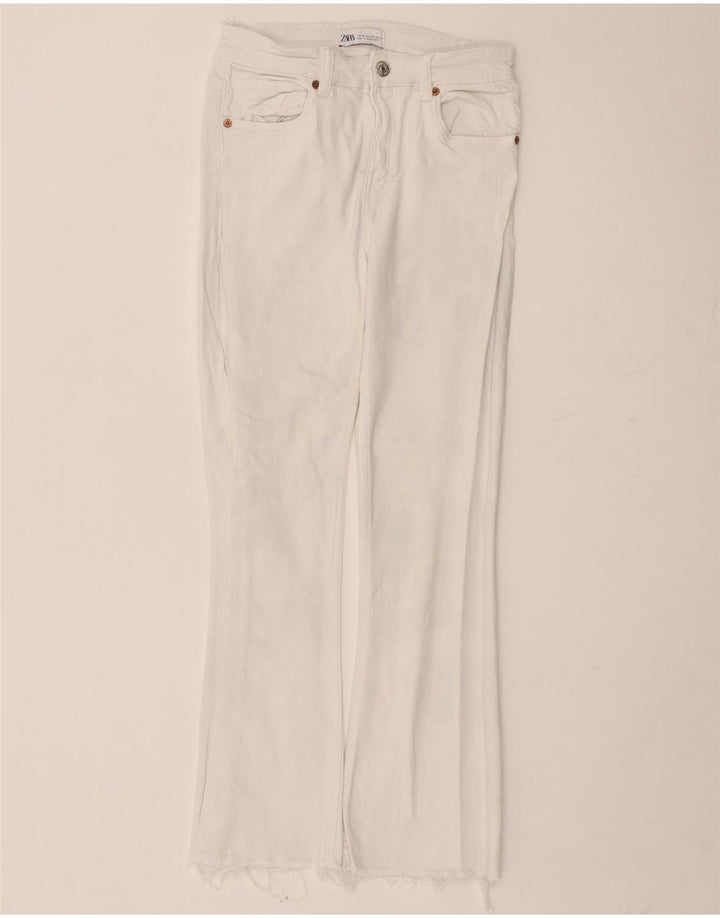 Zara Jean Bootcut Femme EU 34 2XS W24 L26 Coton Blanc