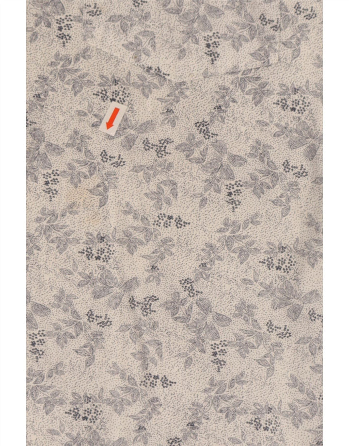French Connection Chemise à Manches Courtes Homme Grand Blanc Floral Coton