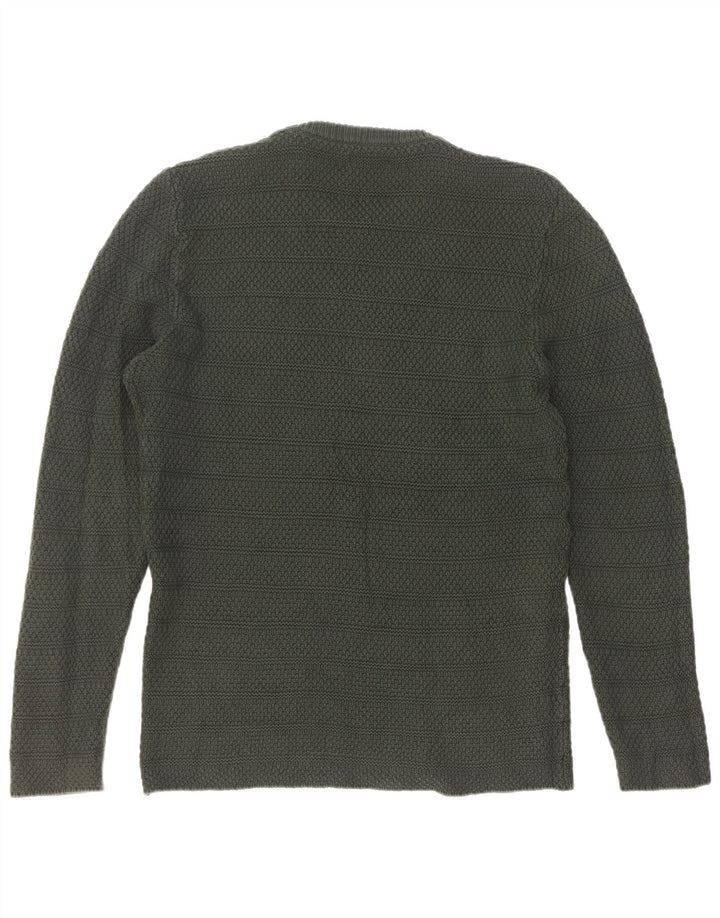 Zara Pull ras du cou pour homme, grand, vert