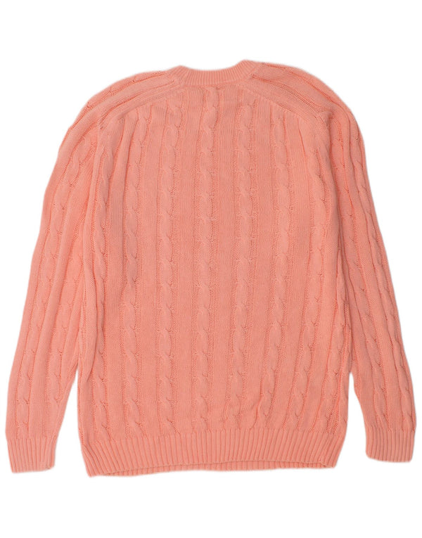 vintage Mens Crew Neck Jumper Pull Grand Rose