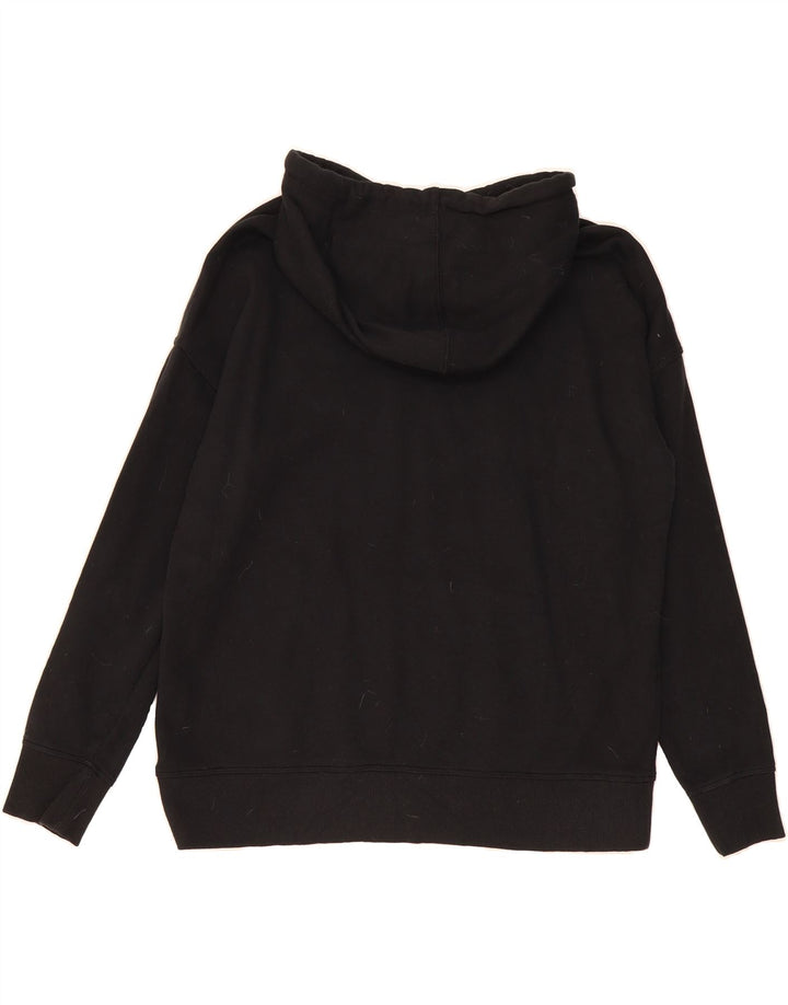 REEBOK Mens Graphic Hoodie Jumper Medium Black Cotton Vintage Reebok and Second-Hand Reebok from Messina Hembry 