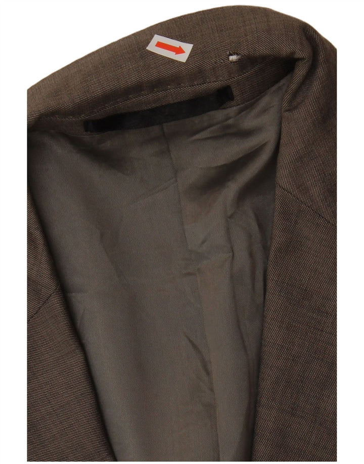 Marks & Spencer Veste blazer à 2 boutons pour homme UK 40 Marron moyen Laine vierge