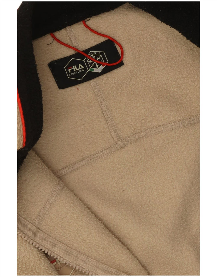 Fila Veste polaire pour homme UK 38 Beige moyen Colourblock