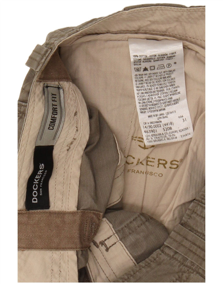 Dockers Short cargo coupe confort W31 en coton kaki moyen pour homme