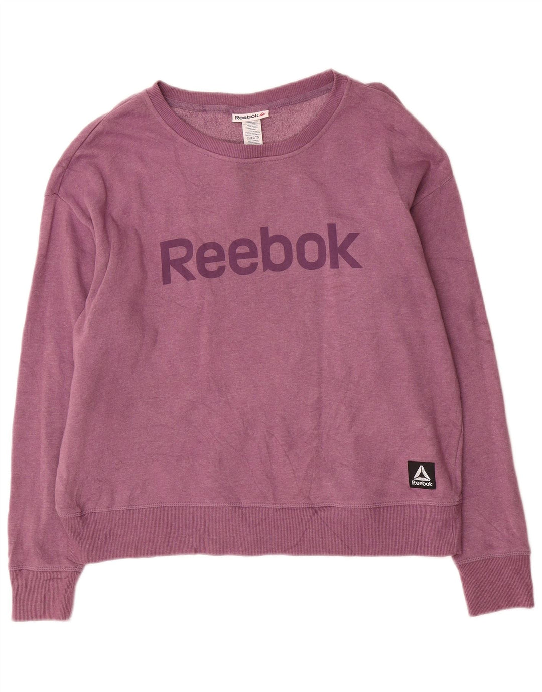 Reebok Sweat-shirt surdimensionné graphique pour femme UK 18 XL Violet Coton