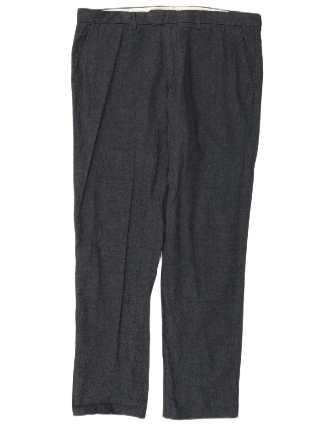 J. CREW Pantalon de Costume Droit BOWERY Homme W36 L32 Lin Bleu Marine