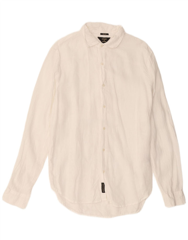 Superdry Chemise Homme XL Lin Blanc