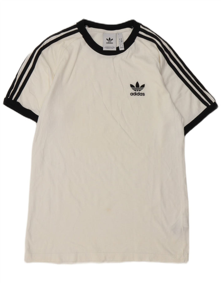 ADIDAS T-Shirt Homme Blanc Moyen Coton