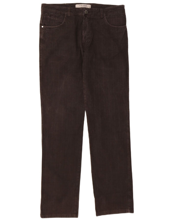 J.E. Mc Collum Pantalon décontracté pour homme IT 50 Large W36 L32 Marron à carreaux