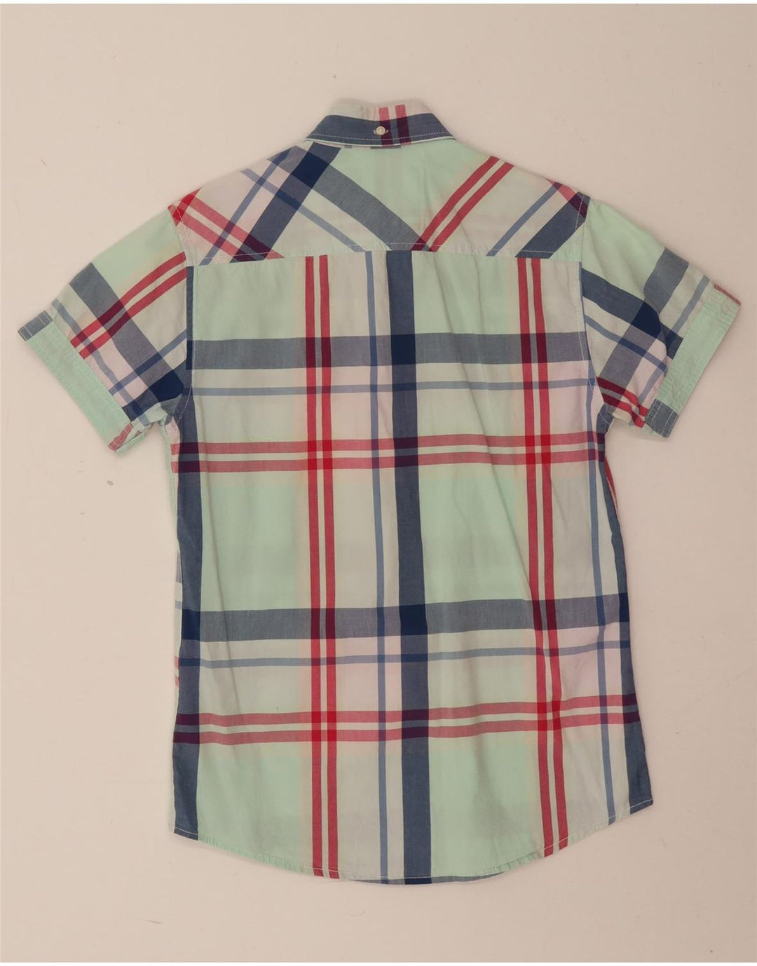 Jack & Jones Chemise à Manches Courtes Homme Petit Carreau Vert