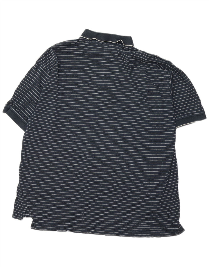 IZOD Polo Homme Large Bleu Marine Rayé Coton