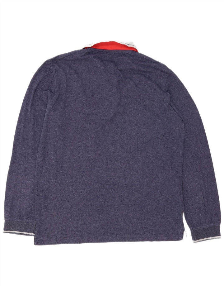 Champion Polo de Rugby à Manches Longues Homme Bleu Marine Moyen