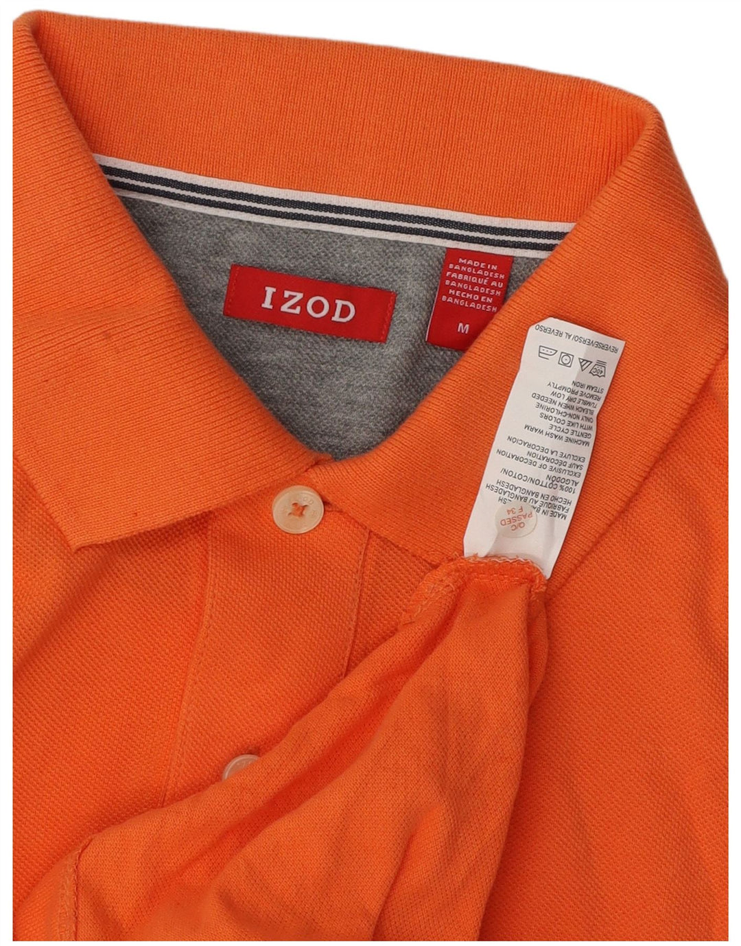 IZOD Polo Homme Orange Moyen Coton