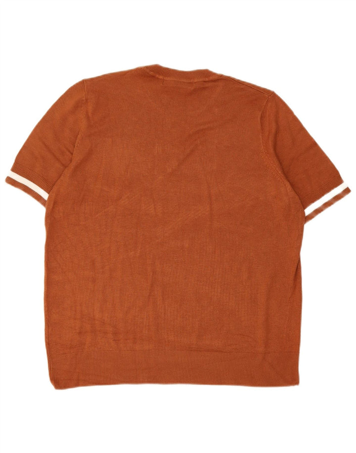 Marks & Spencer Pull à col rond pour femme UK 12 Marron moyen