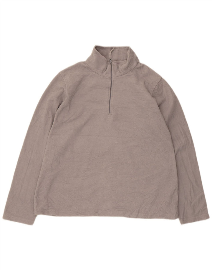 Mountain Warehouse Pull polaire à col zippé pour femme UK 16 Large Gris Polyester