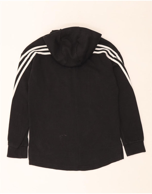 ADIDAS Pull à capuche coupe ample avec fermeture éclair pour garçon 14-15 ans Noir Coton
