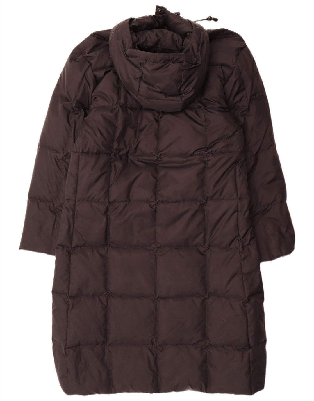 Authentique Manteau Rembourré À Capuchon Femme IT 48 XL Nylon Noir