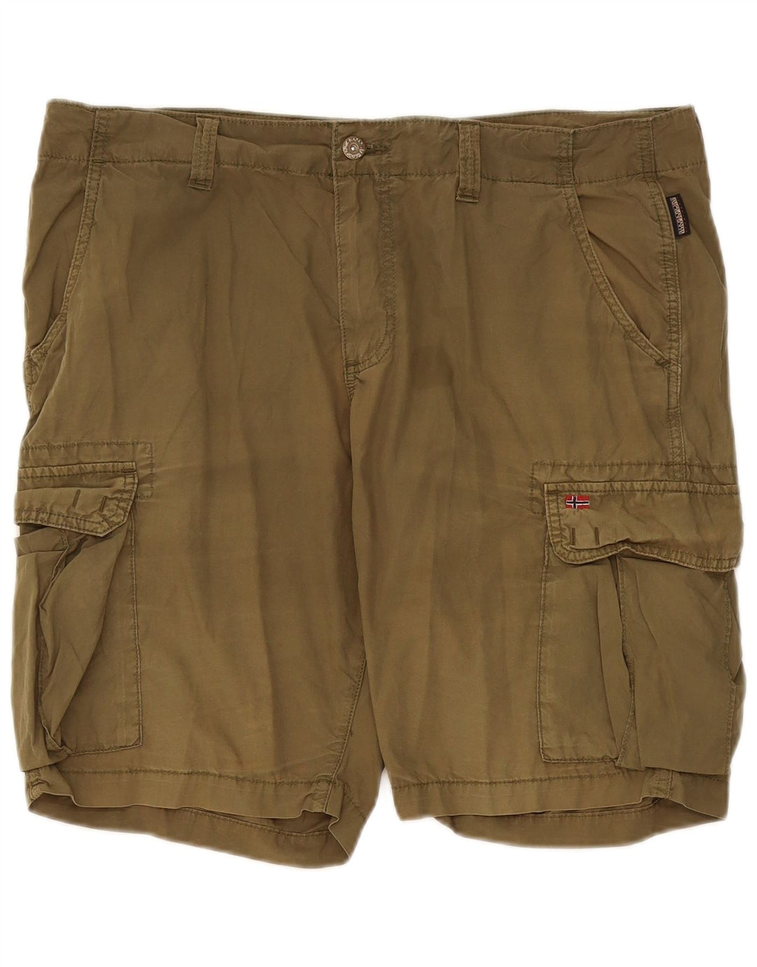 Napapijri Short Cargo Homme W36 Large Kaki Coton