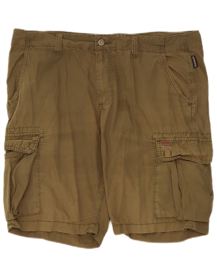 Napapijri Short Cargo Homme W36 Large Kaki Coton
