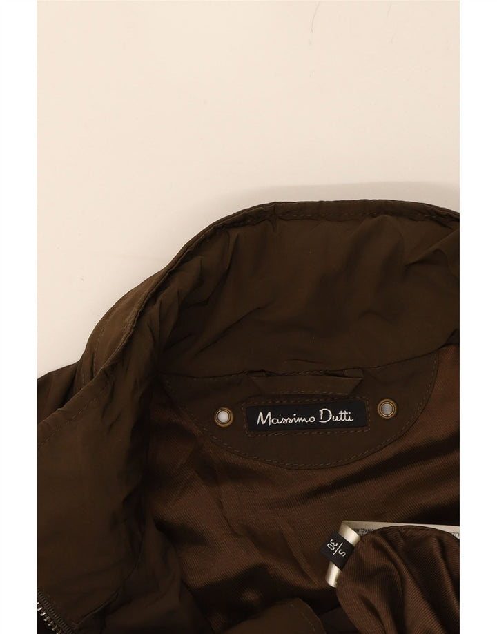 MASSIMO DUTTI Womens Utility Jacket UK 10 Small Brown Polyester Vintage Massimo Dutti and Second-Hand Massimo Dutti from Messina Hembry 