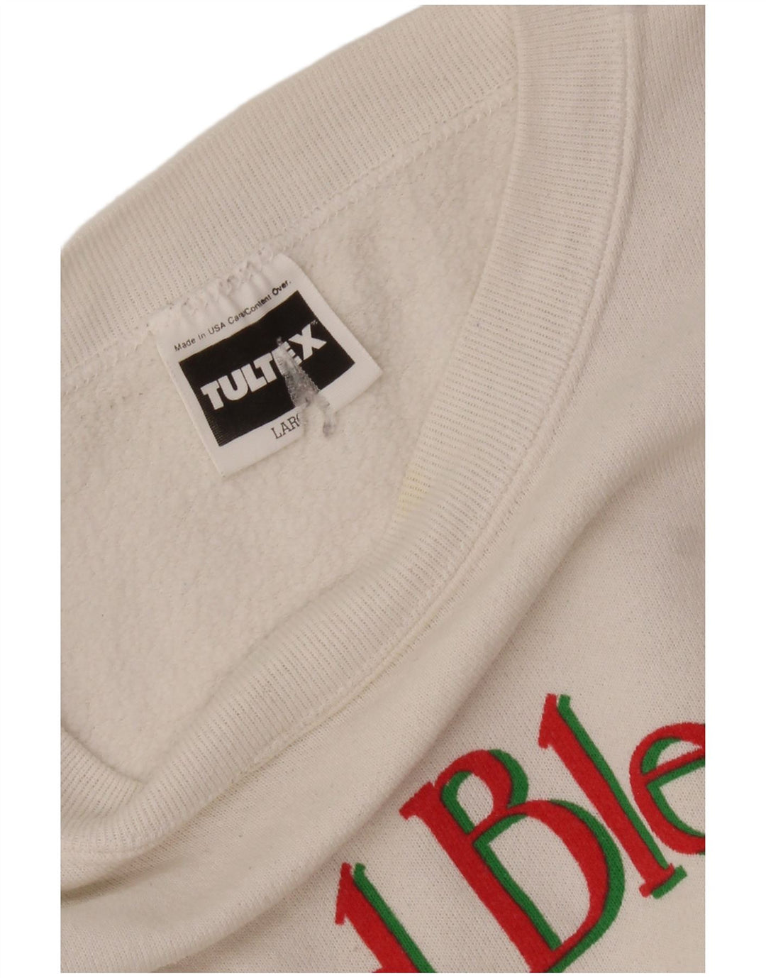 TULTEX Sweat-shirt graphique pour femme UK 16 Grand coton blanc