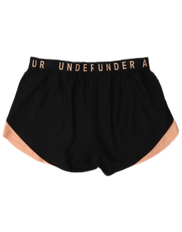 Under Armour Short de sport Heat Gear Graphic pour femme UK 16 Large Noir
