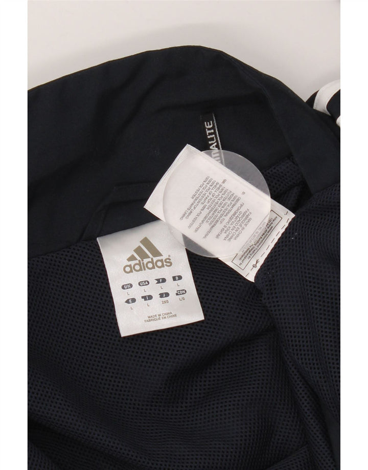 Adidas Hommes Climalite Survêtement Top Veste Large Bleu Marine Colorblock