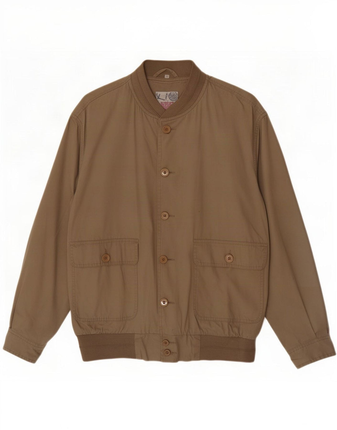 Veste Bomber Homme Vintage IT 52 XL Coton Beige