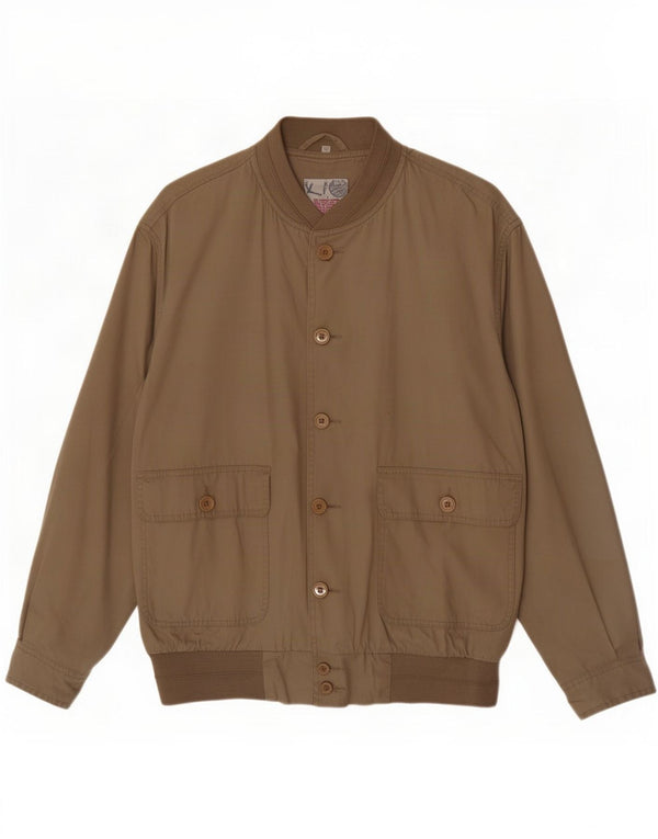 Veste Bomber Homme Vintage IT 52 XL Coton Beige