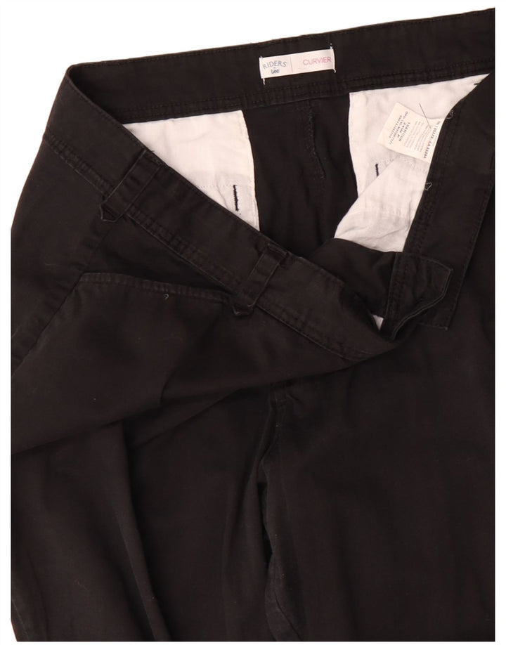 Lee Pantalon décontracté droit pour femme US 24 4XL W48 L30 Noir Coton