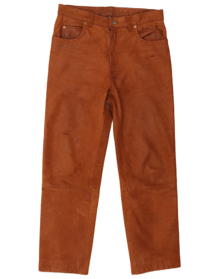 John Devin Classics Pantalon droit en daim pour homme IT 48 Medium W32 L28 Marron