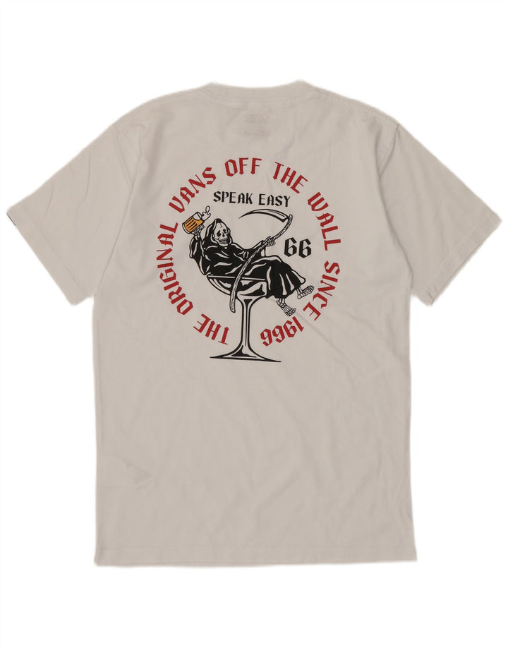 VANS T-shirt graphique coupe classique pour hommes, petit coton blanc