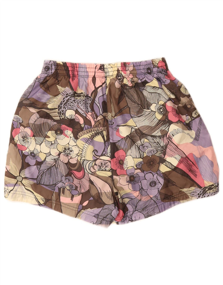 NIKE Short de sport pour femme UK 4 XS Polyester floral multicolore