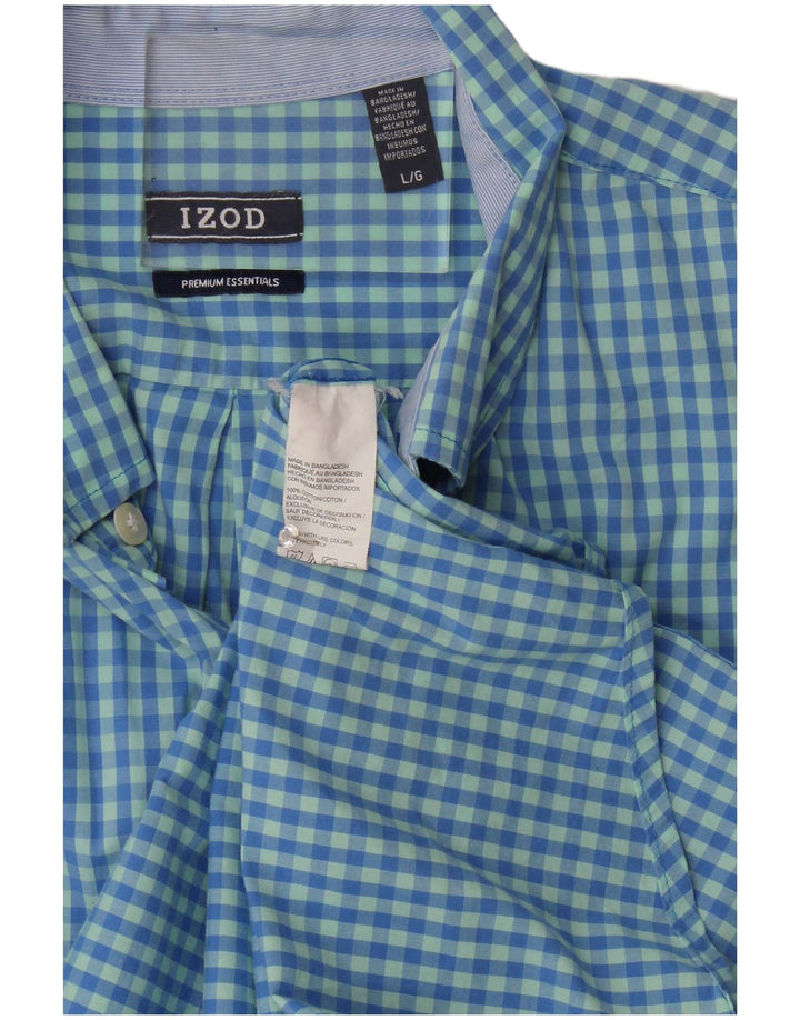 Izod Chemise Homme Grand Bleu Vichy Coton