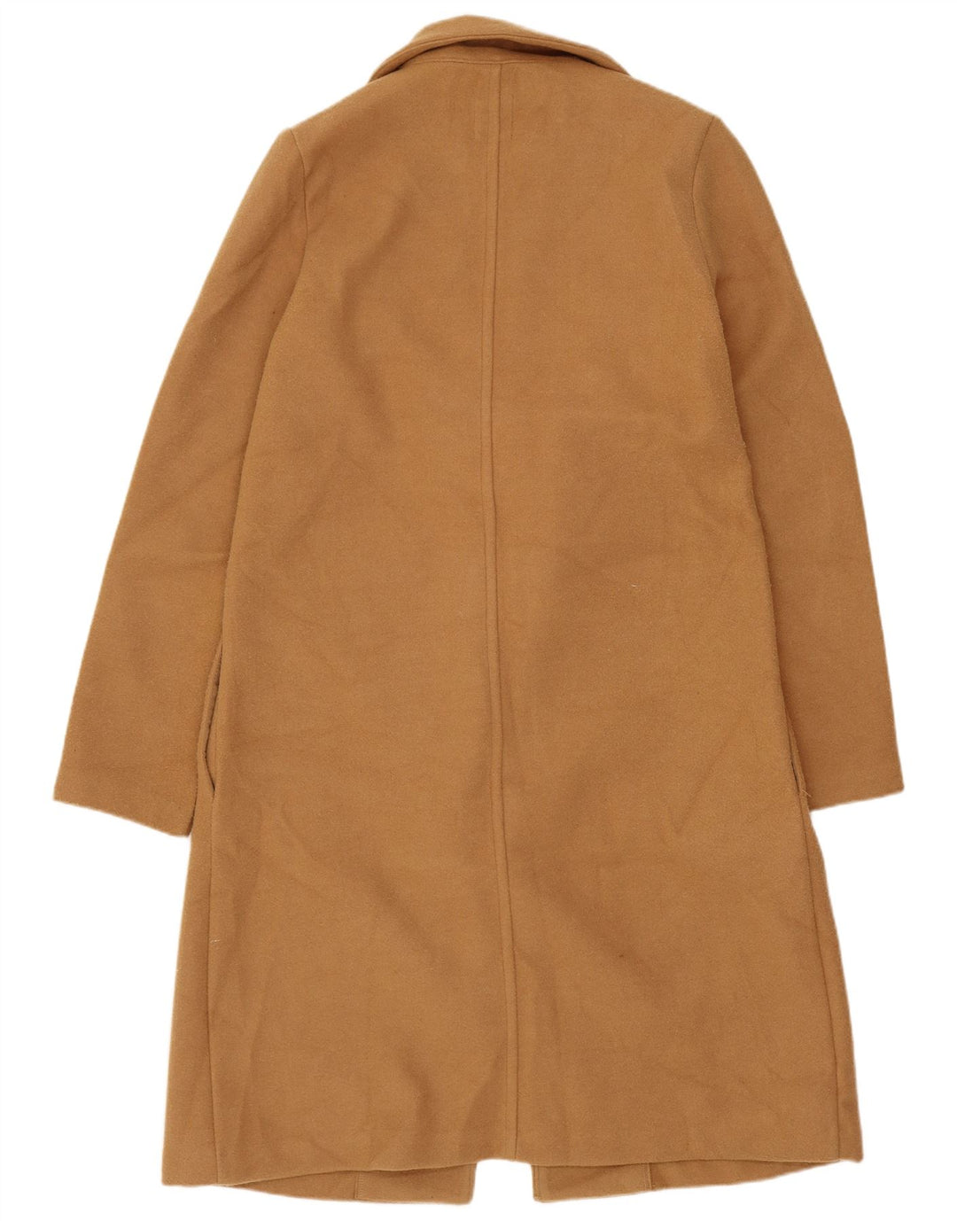 Zara Womens Open Overcoat UK 10 Small Marron Polyester