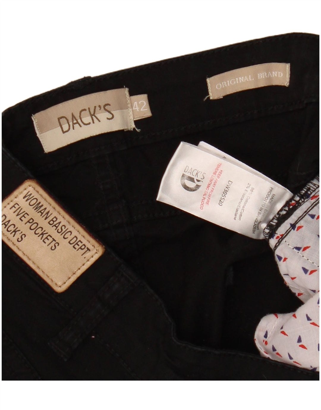 Dack's Short en jean coupe droite pour femme IT 42 Medium W28 Coton noir