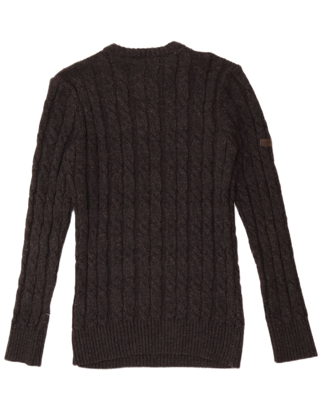 Superdry Pull ras du cou XL Gris Acrylique Homme
