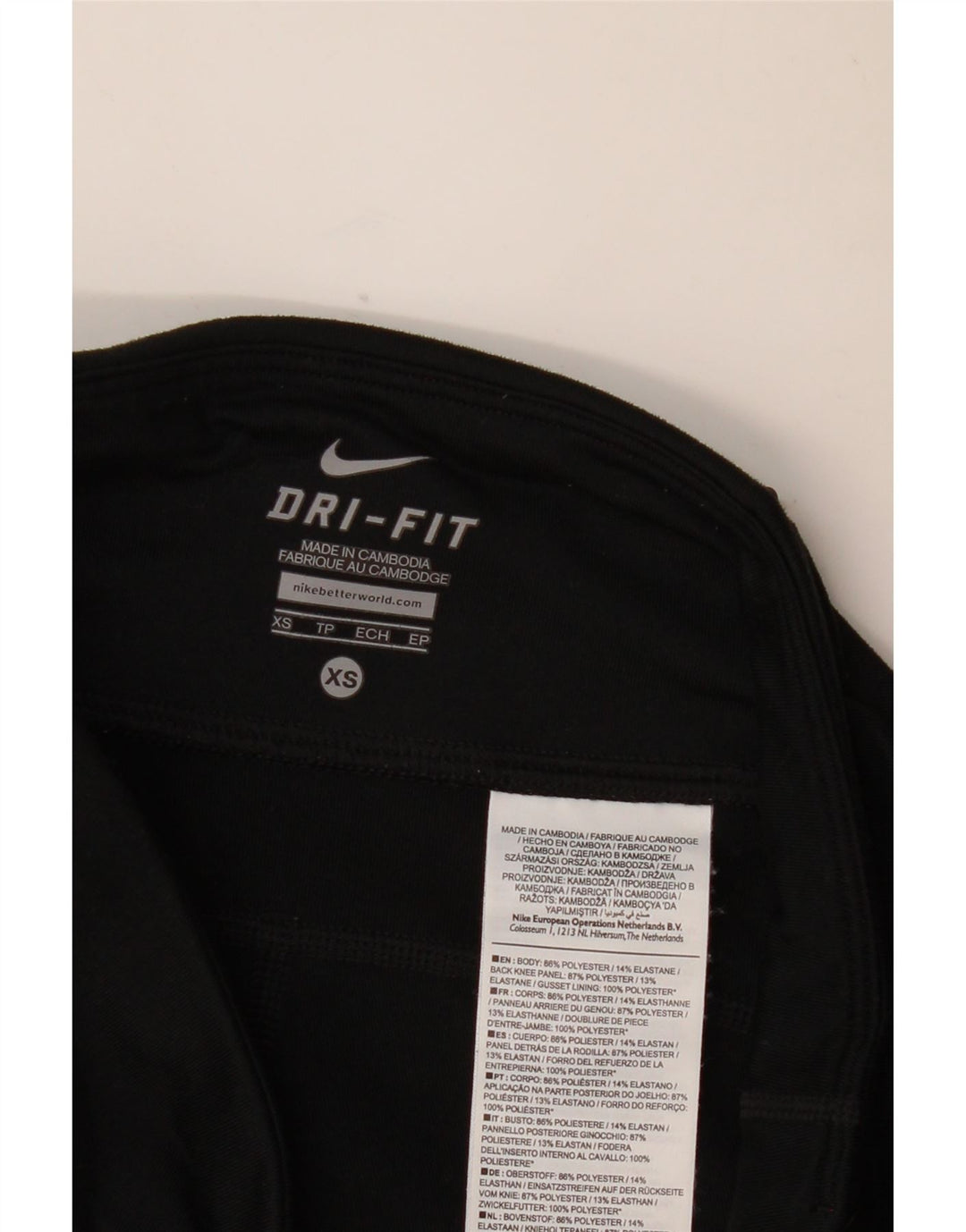 NIKE Legging Dri Fit pour femme UK 6 XS Noir Polyester