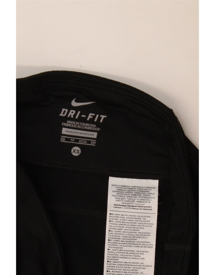 NIKE Legging Dri Fit pour femme UK 6 XS Noir Polyester