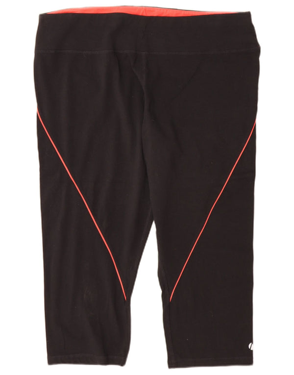 Marks & Spencer Legging Capri Femme UK 22 3XL Coton Noir